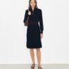 A-Linien-Kleid mit Rollkragen und Reißverschluss A-Linien-Kleid mit Rollkragen und Reißverschluss