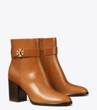 Ankle Boots mit Drehverschluss und Absatz