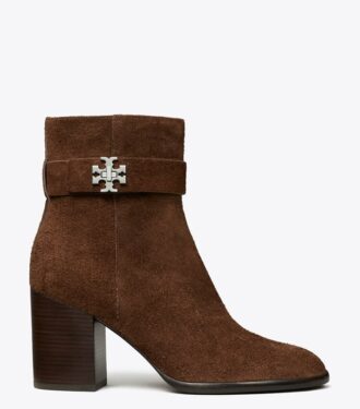 Ankle Boots mit Drehverschluss und Absatz
