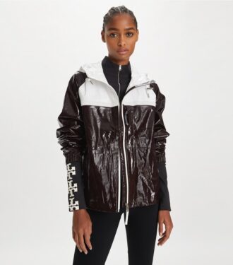 Anorak aus lackiertem Baumwollstoff