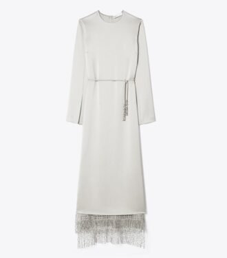 Asymmetrisches Crêpe-Kleid