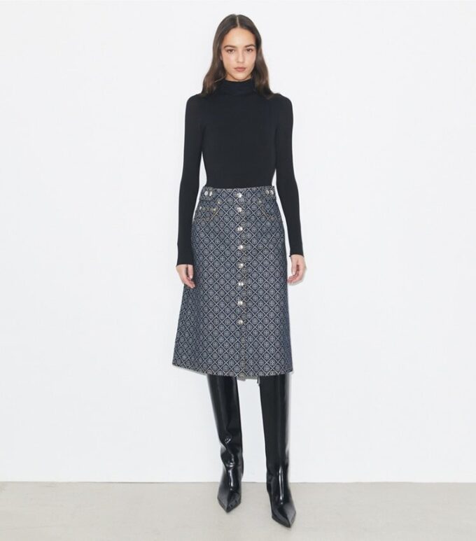 Ausgestellter Jeansrock Ausgestellter Jeansrock