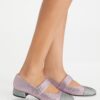 Ballettschuhe mit Kappe, Mary Jane und Pavé-Absatz Ballettschuhe mit Kappe, Mary Jane und Pavé-Absatz