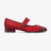 Ballettschuhe mit Kappe, Mary Jane und Pavé-Absatz Ballettschuhe mit Kappe, Mary Jane und Pavé-Absatz
