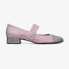 Ballettschuhe mit Kappe, Mary Jane und Pavé-Absatz Ballettschuhe mit Kappe, Mary Jane und Pavé-Absatz