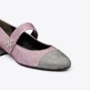 Ballettschuhe mit Kappe, Mary Jane und Pavé-Absatz Ballettschuhe mit Kappe, Mary Jane und Pavé-Absatz