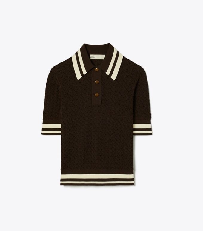 Baumwoll-Pointelle-Polo Baumwoll-Pointelle-Polo