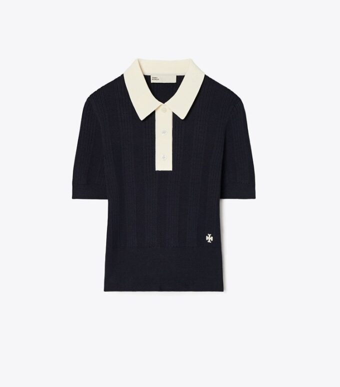 Baumwoll-Pointelle-Polo Baumwoll-Pointelle-Polo
