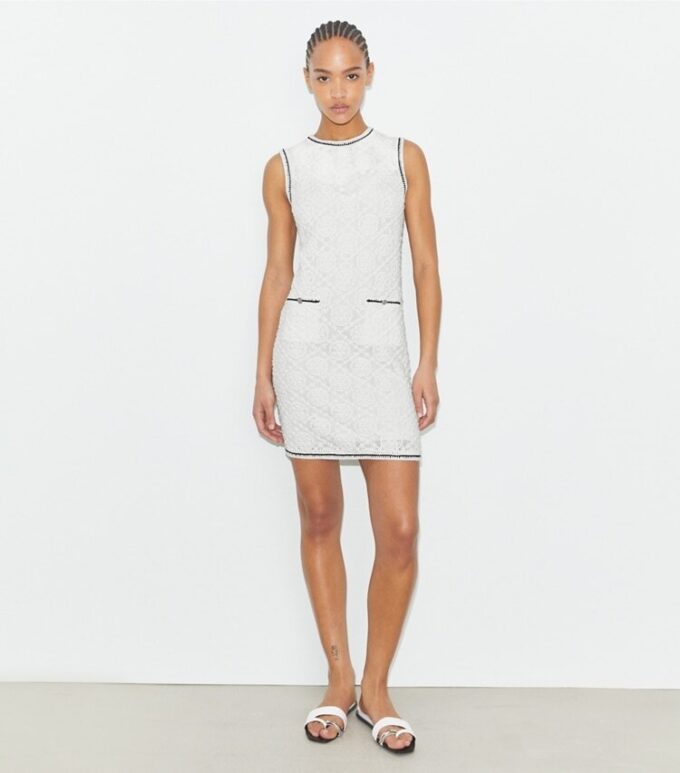 Baumwoll-Pointelle-Strickkleid Baumwoll-Pointelle-Strickkleid