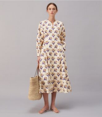 Baumwoll-Popeline-Hemdkleid