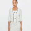 Baumwoll-Strickjacke mit Logo-Spitze Baumwoll-Strickjacke mit Logo-Spitze