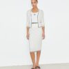 Baumwoll-Strickjacke mit Logo-Spitze Baumwoll-Strickjacke mit Logo-Spitze