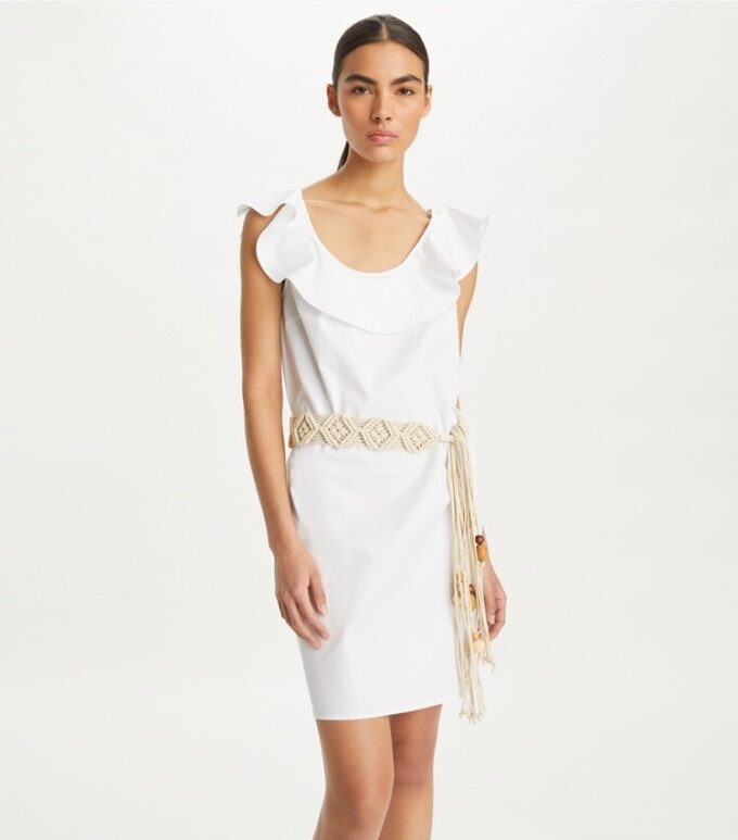 Baumwollkleid mit Volant Baumwollkleid mit Volant