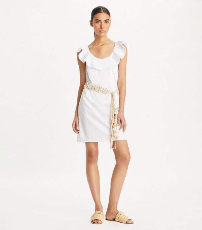 Baumwollkleid mit Volant Baumwollkleid mit Volant