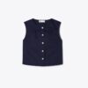 Baumwollpopeline-Bluse mit Knöpfen Baumwollpopeline-Bluse mit Knöpfen