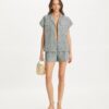 Bedruckte Baumwollpopeline-Shorts Bedruckte Baumwollpopeline-Shorts