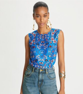 Bedruckte Seidenbluse