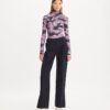 Bedruckter Jersey-Rollkragenpullover Bedruckter Jersey-Rollkragenpullover