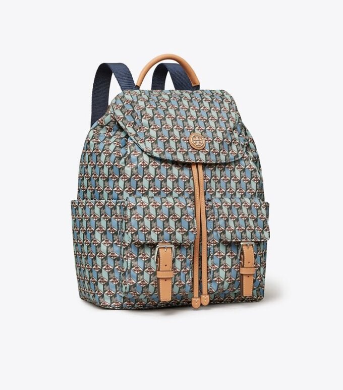 Bedruckter Nylon-Rucksack mit Klappe Bedruckter Nylon-Rucksack mit Klappe
