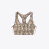 Bedruckter Racerback-BH mit seitlichen Streifen