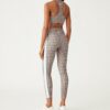 Bedruckter Racerback-BH mit seitlichen Streifen
