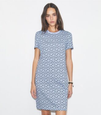Bedrucktes Baumwoll-T-Shirt-Kleid