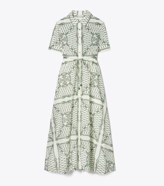 Bedrucktes Baumwollhemdkleid