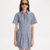 Bedrucktes Kleid aus Baumwollpopeline Bedrucktes Kleid aus Baumwollpopeline
