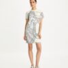 Bedrucktes Seiden-T-Shirt-Kleid Bedrucktes Seiden-T-Shirt-Kleid