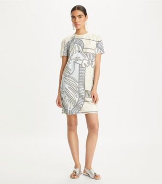 Bedrucktes Seiden-T-Shirt-Kleid