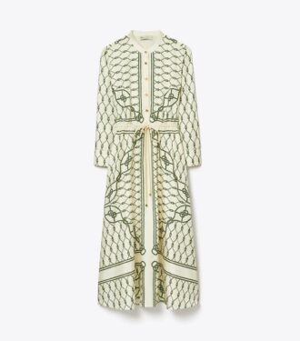 Bedrucktes Seidenhemdkleid
