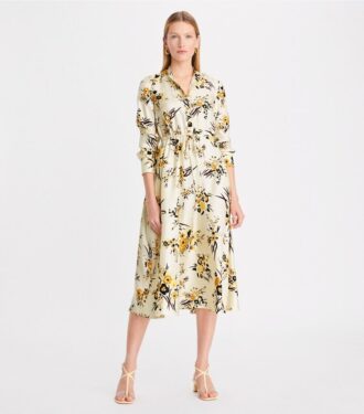 Bedrucktes Seidenhemdkleid