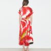 Bedrucktes Seidentwill-Hemdkleid Bedrucktes Seidentwill-Hemdkleid