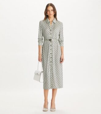 Bedrucktes Viskose-Hemdkleid