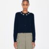 Bestickte Strickjacke aus Merino und Kaschmir Bestickte Strickjacke aus Merino und Kaschmir