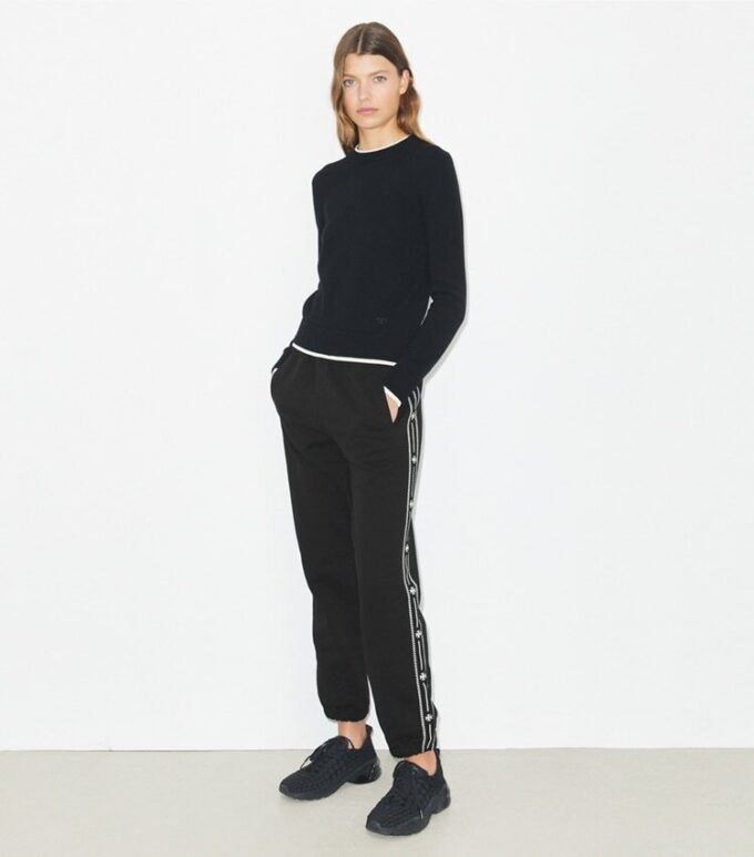 Bestickte Sweathose aus French Terry Bestickte Sweathose aus French Terry
