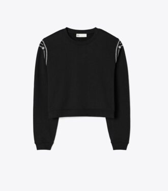 Besticktes Sweatshirt aus French Terry