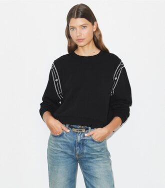 Besticktes Sweatshirt aus French Terry