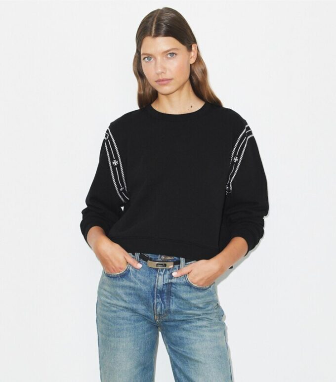 Besticktes Sweatshirt aus French Terry Besticktes Sweatshirt aus French Terry