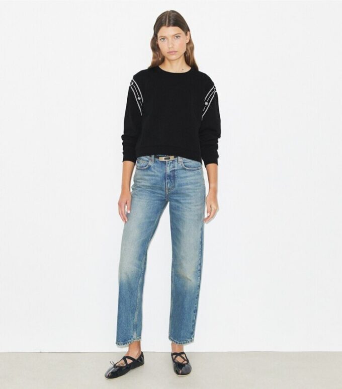 Besticktes Sweatshirt aus French Terry Besticktes Sweatshirt aus French Terry