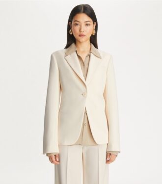 Blazer aus gerafftem Twill Blazer aus gerafftem Twill