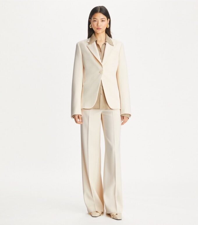 Blazer aus gerafftem Twill Blazer aus gerafftem Twill