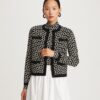 Blumen-Jacquard-Kendra-Strickjacke Blumen-Jacquard-Kendra-Strickjacke