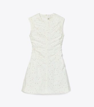 Blumiges Baumwollpopeline-Kleid