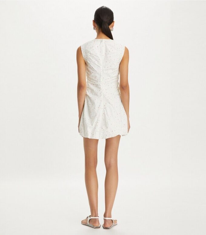 Blumiges Baumwollpopeline-Kleid Blumiges Baumwollpopeline-Kleid