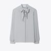Bluse mit Georgette-Schleife Bluse mit Georgette-Schleife