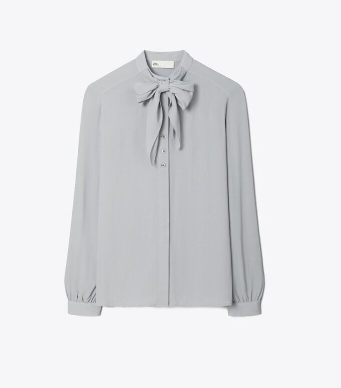 Bluse mit Georgette-Schleife Bluse mit Georgette-Schleife
