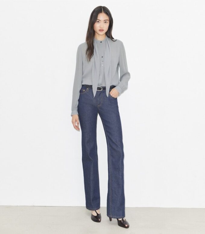 Bluse mit Georgette-Schleife Bluse mit Georgette-Schleife