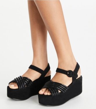 Bombe Cross-Strap Plateausandale