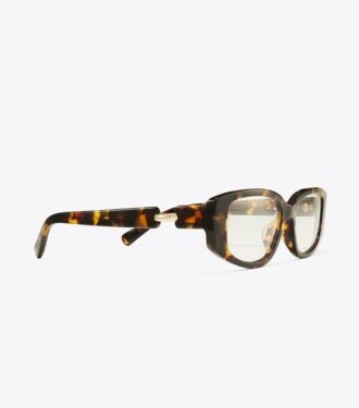 Brille mit durchbrochenem Rechteckrahmen